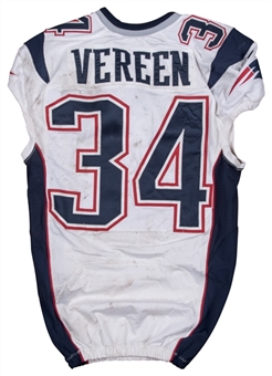 2012 Shane Vereen Game Used New England Patriots Road Jersey Worn On 10/28/12 Vs. St. Louis In London (NFL/PSA)